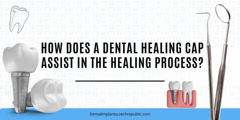 How does a dental healing cap assist in the healing process