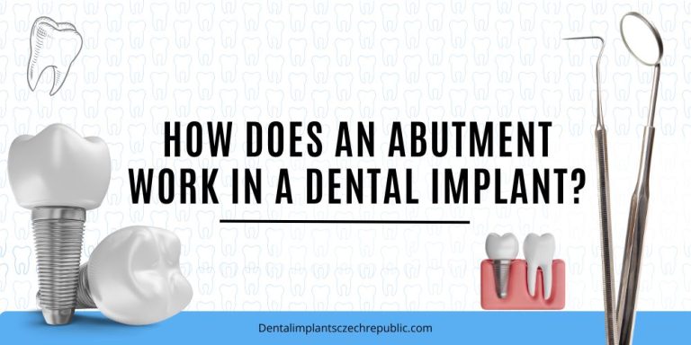 How does an abutment work in a dental implant