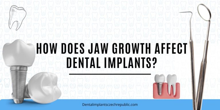 How does jaw growth affect dental implants