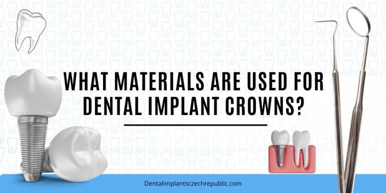 What materials are used for dental implant crowns